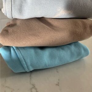 3 pack Nike and Adidas Kids Sweatshirts - Light Blue, Brown, Blue